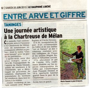 Inauguration du chemin Art et Nature avec Marie GOUSSE